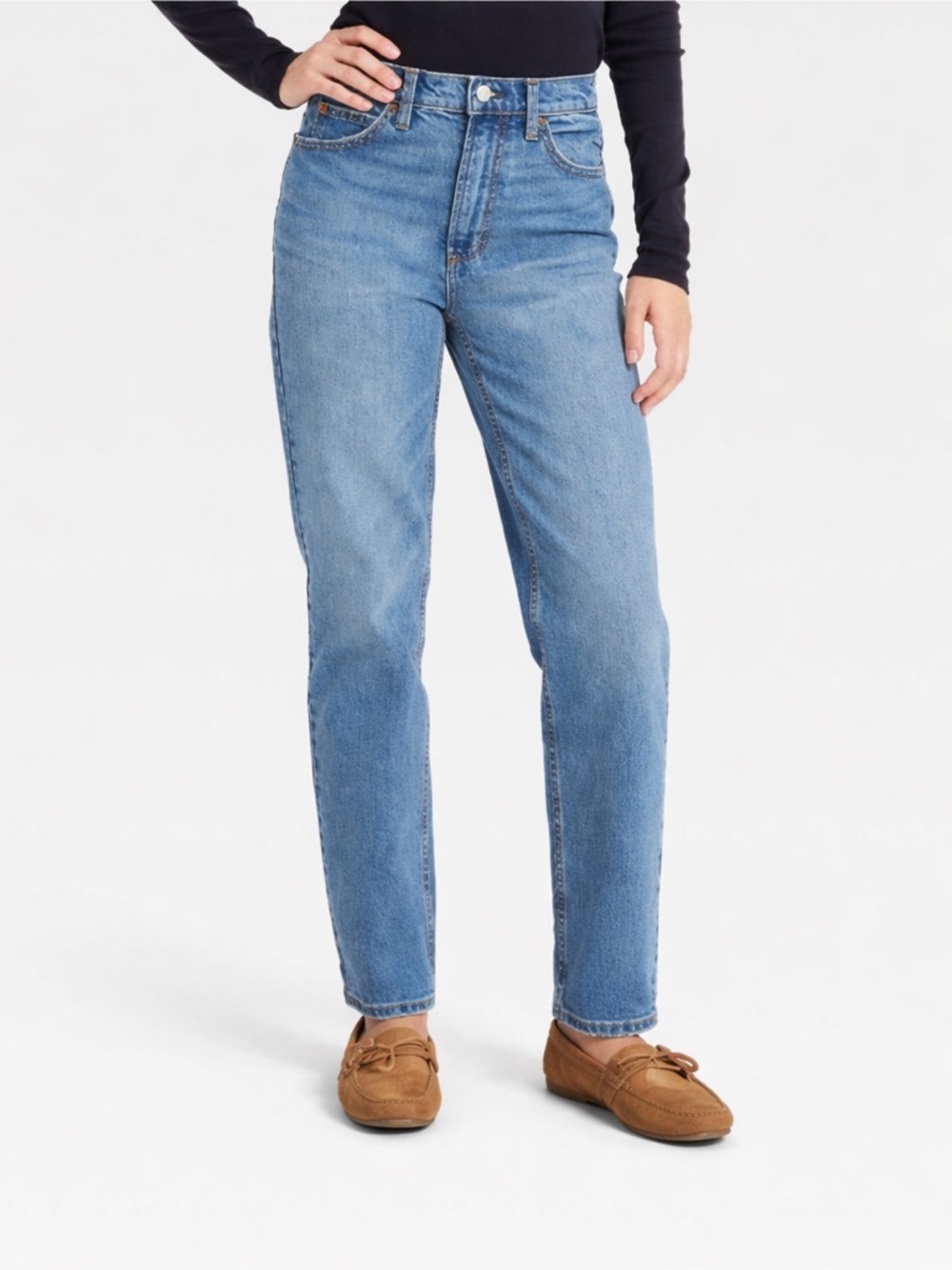 Zara Classic Blue Straight Leg Jeans | Size M